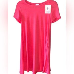 Lularoe‎ XXS hot pink Jessie! Gorgeous! A-line swing  dress with pockets! NWT.